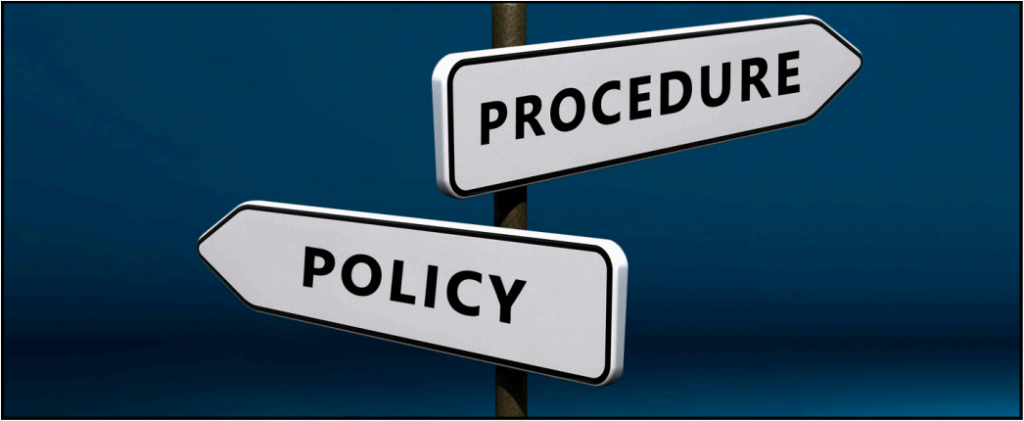 Procedure v Policy Graphic